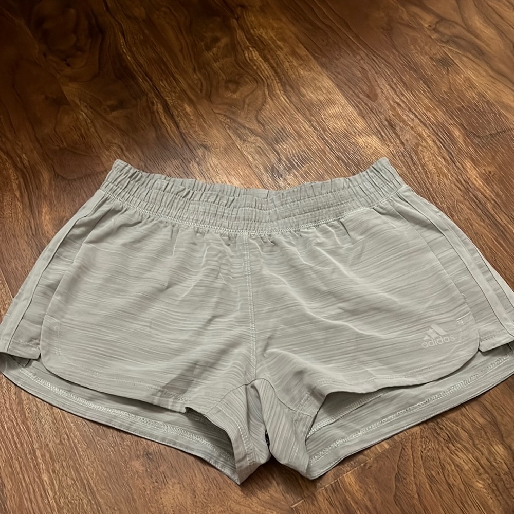 grey addidas shorts